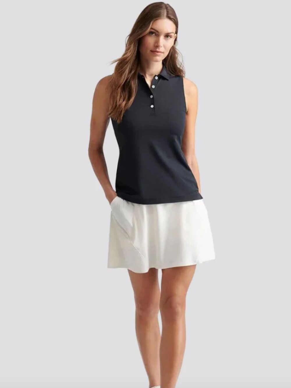Peter Millar Women's Sleeveless Banded Button Polo